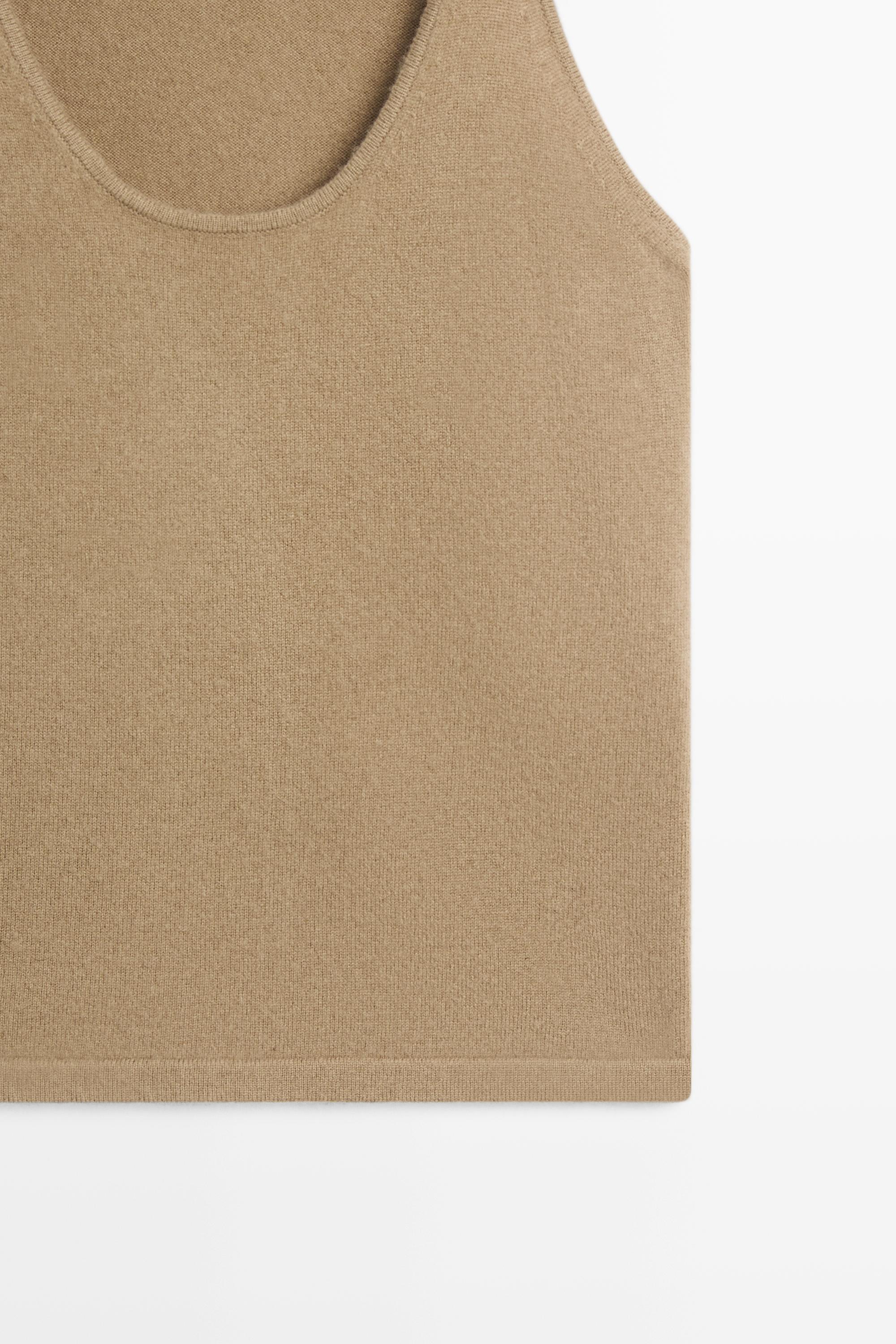 Wool blend knit round neck top